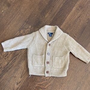 Baby Gap boys Button Down Cardigan - Sand Beige